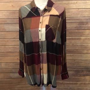 Maurices Plaid Button Down